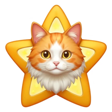 A cat inside of a star ⭐️ 🐱 sticker