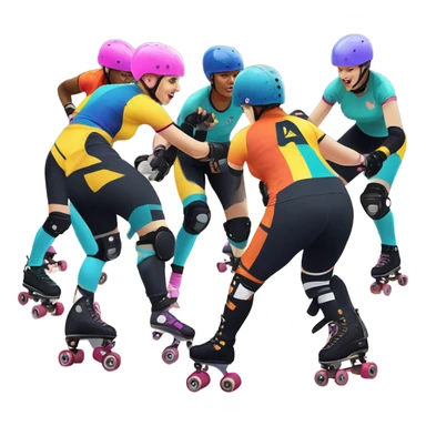 Roller derby sticker