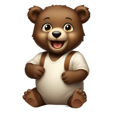 A playful and brazen baby bear.
Bringing wood and liking meat.
My hobbies are disturbing my grandfather, dancing while listening to music, and holding a surprise event. sticker
