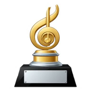 A platinum music award plaque sticker