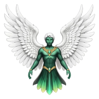I would like to create unique wings I can use in my poem titles for the Archangels: Lucifer, Michael, Gabriel, Raphael, and Uriel. Please only include the WINGS portion and no body or head. sticker