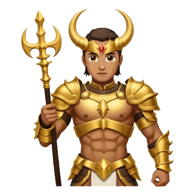 Arcangel san miguel, pisando un demonio sticker