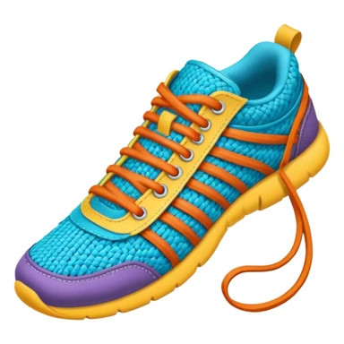make an emoji of rolled up shoe laces sticker