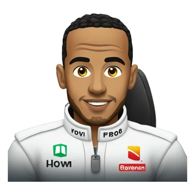 Lewis hamilton in a car sticker