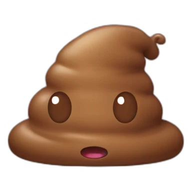 Poop with a hat and a daikiri sticker