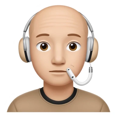 A face exactly like this « 😶 » and wearing airpods max sticker