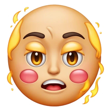 Emoji who is blushing furiously and is dizzy sticker