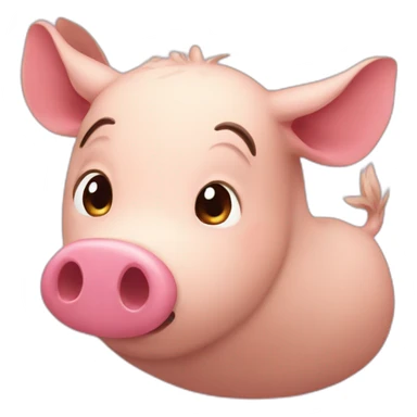 Cerdo bebiendo sticker