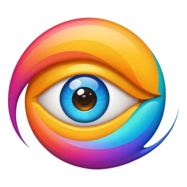  eyes spin multicolore sticker