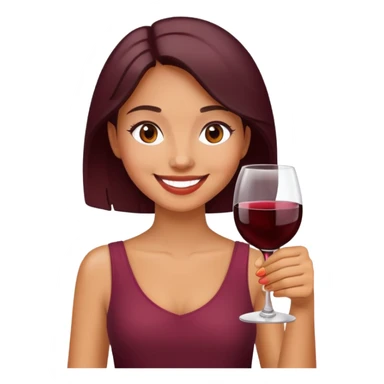 girl toasting with wine sticker