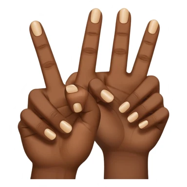 Make the ysl hand sign, but make the hand dark skin, only 5 fingers, with the index and middle finger up and the thumb up, every other finger down. Only 1 hand  sticker