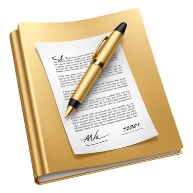 Professional safe guarantee contract golden paper signed sticker