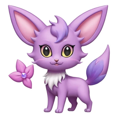  Fey Toony Espurr-Espeon-Skitty-Delcatty-Sprigatito-Purrloin-fusion-hybrid sticker