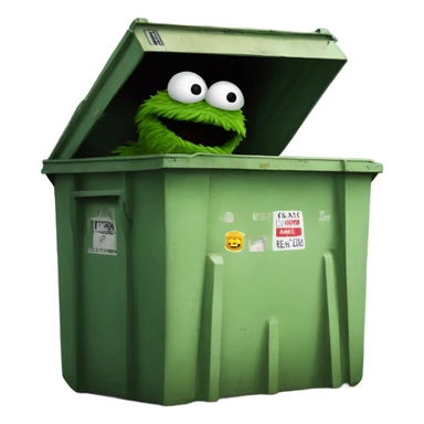 Oscar the grouch dumpster fire  sticker