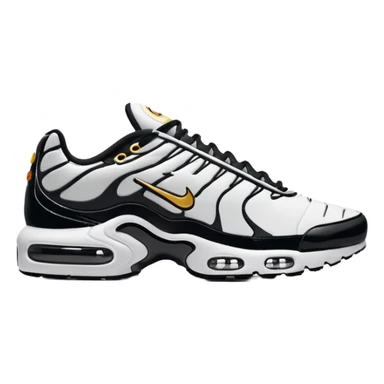 I want you to draw a white Air Max Plus with the Nike logo facing right sticker