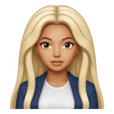 Beyonce with long platinum blonde hair sticker
