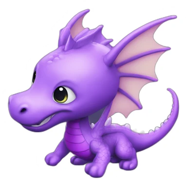 Cute purpledragon starship Orient to the moon sticker