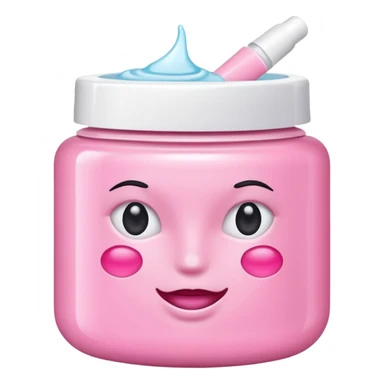 Skin care with pink pastel colors sticker