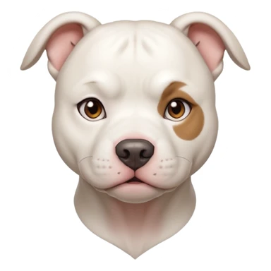 femail white pitbull sticker