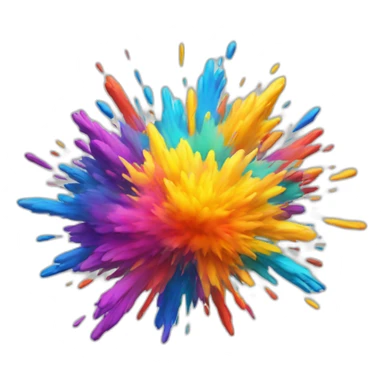 colorful explosion sticker