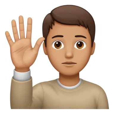 une main qui dit stop et on peut voir l'homme derriere sticker