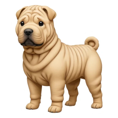 Chinese shar pei full body sticker