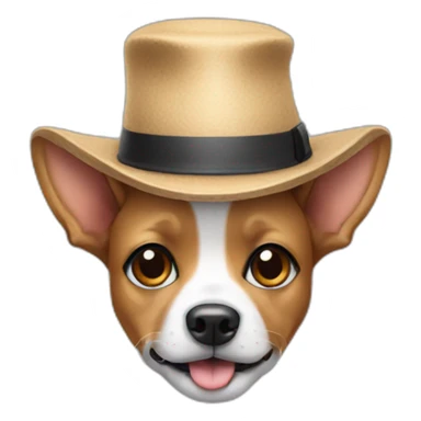 dog with hat and the dog is wearing makeup  sticker