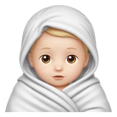 baby wrapped in blanket sticker