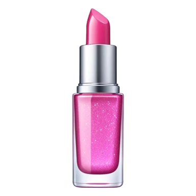 Glitter Light pink lip gloss container  sticker