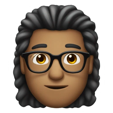 I'm wearing glasses, a man with a dark horn. My hair is doing side parts sticker