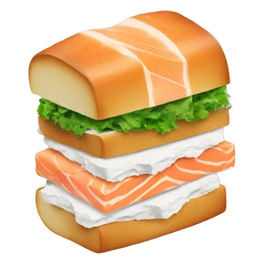 salmon and cream cheese sandwich  sticker