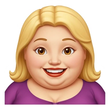 Portrait of a fat lady sticker
