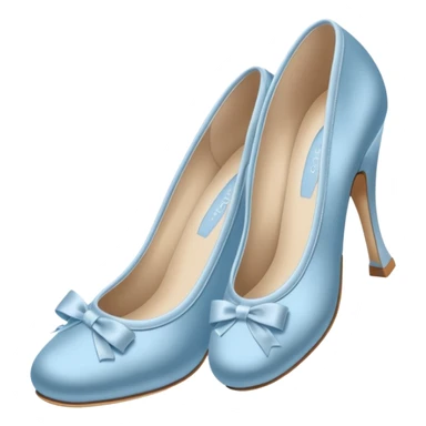 baby blue ballet heel shoe sticker