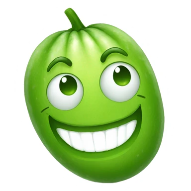 Smiley with cucumber sticker