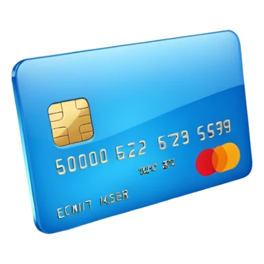 3D style credit card icon, no text sticker