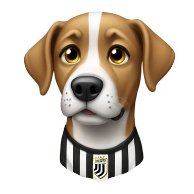 dog wearing juventus shirt sticker