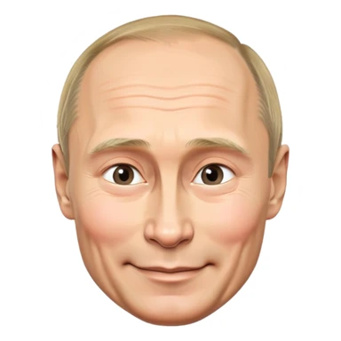 russian president Putin smiles slyly sticker