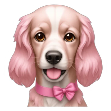 Chien avec des poiles rose sticker