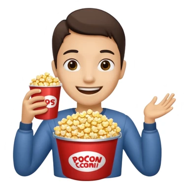 a hiịab holding a bucket of popcorn sticker