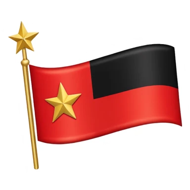 Soulaan flag red black and gold sticker
