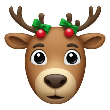 reindeer with a bow sticker