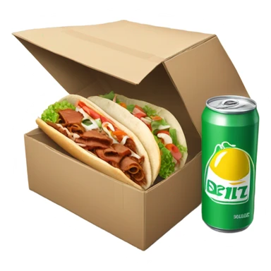 döner box with sprite sticker