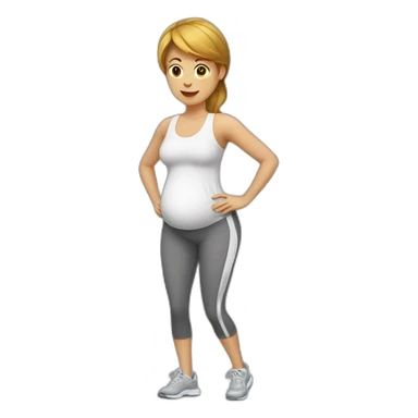 femme enceinte faisant du sport sticker