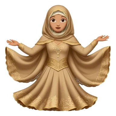 fully veiled woman dancing face also face covered sticker