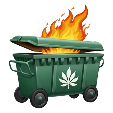 Flaming dumpster fire with "Indian bureaucracy" at the center. sticker
