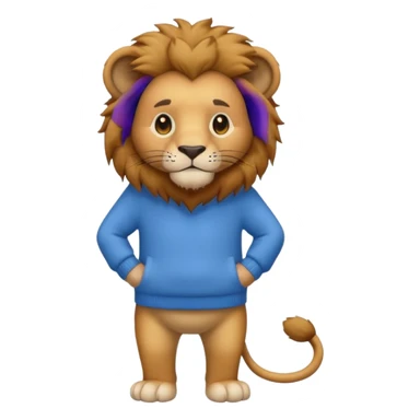 lion wearing  jumper sticker