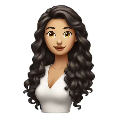 Mulher morena iluminada cabelo cacheado Secretária executiva sticker