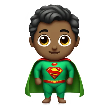 mini Superman with green clothes sticker