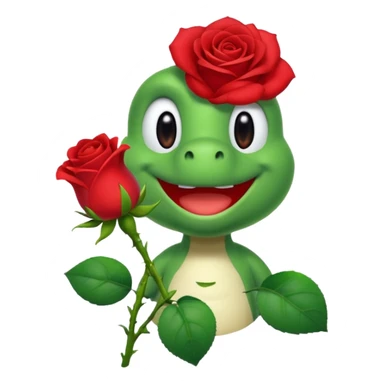 yoshi rose qui et sur mario sticker