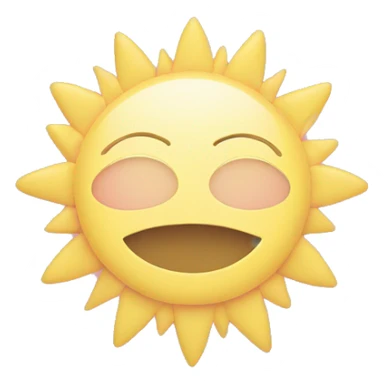 Yellow sun in a pastelle pink circle  sticker